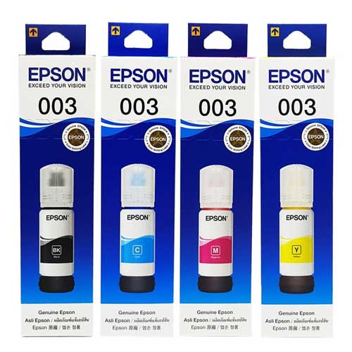 Epson 003 CMYK Full Set Color Refill Ink Bottle - Copy